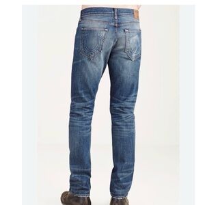 True Religion Geno Jeans Men's Size 30 (32X34) Blue Relaxed Slim No Flap